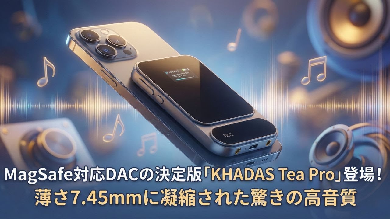MagSafe対応DACの決定版「KHADAS Tea Pro」登場！薄さ7.45mmに凝縮された驚きの高音質