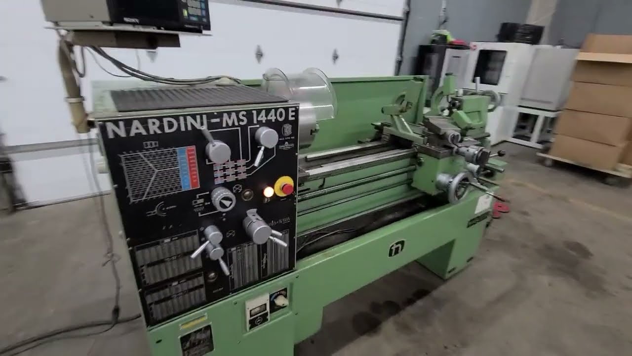 Nardini Mascote, MS-1440E Gap Bed Engine Lathe,With: 2 Axis Sony Digital Read Out