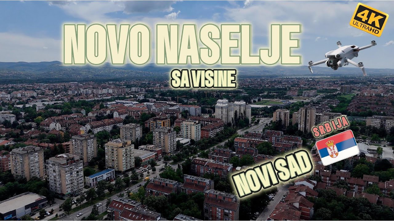 NOVI SAD, LET IZNAD NOVOG NASELJA 4K