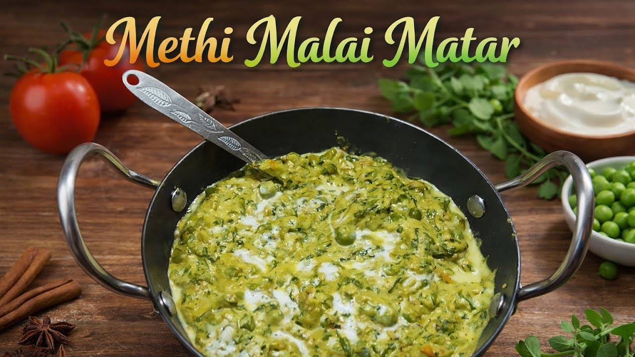 Methi Malai Matar recipe | Dhaba style |creamy| Ghar par banaye perfect methi malai matar ki recipe 