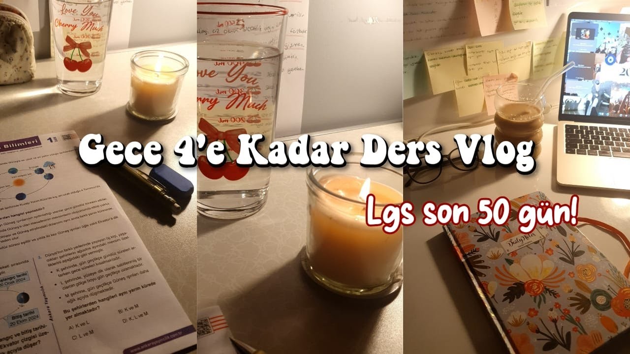 LGS Ders Çalışma Günlüğüm🦋 *4.00'a kadar ders çalıştım*