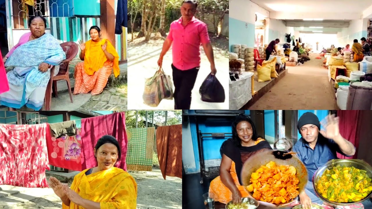 দিদি ভাই মুরগির মাংস রান্না করলো ভাই বাজার হাট করে বাড়িতে এসে জমিয়ে খাওয়া দাওয়া || 🙏Subscribe