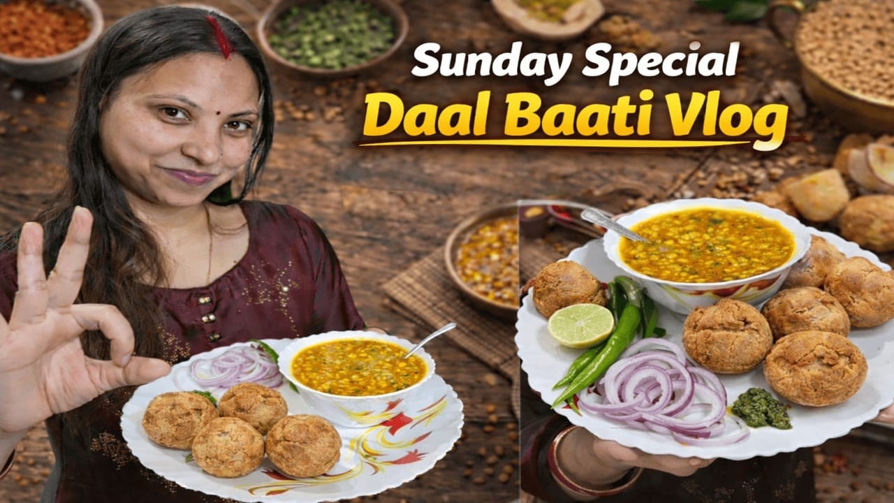 Pooja Ne Finally Bana Hi Diya Dal Baati 😍 | Sunday Special Dal Baati Vlog I VLOG NO. 46 I