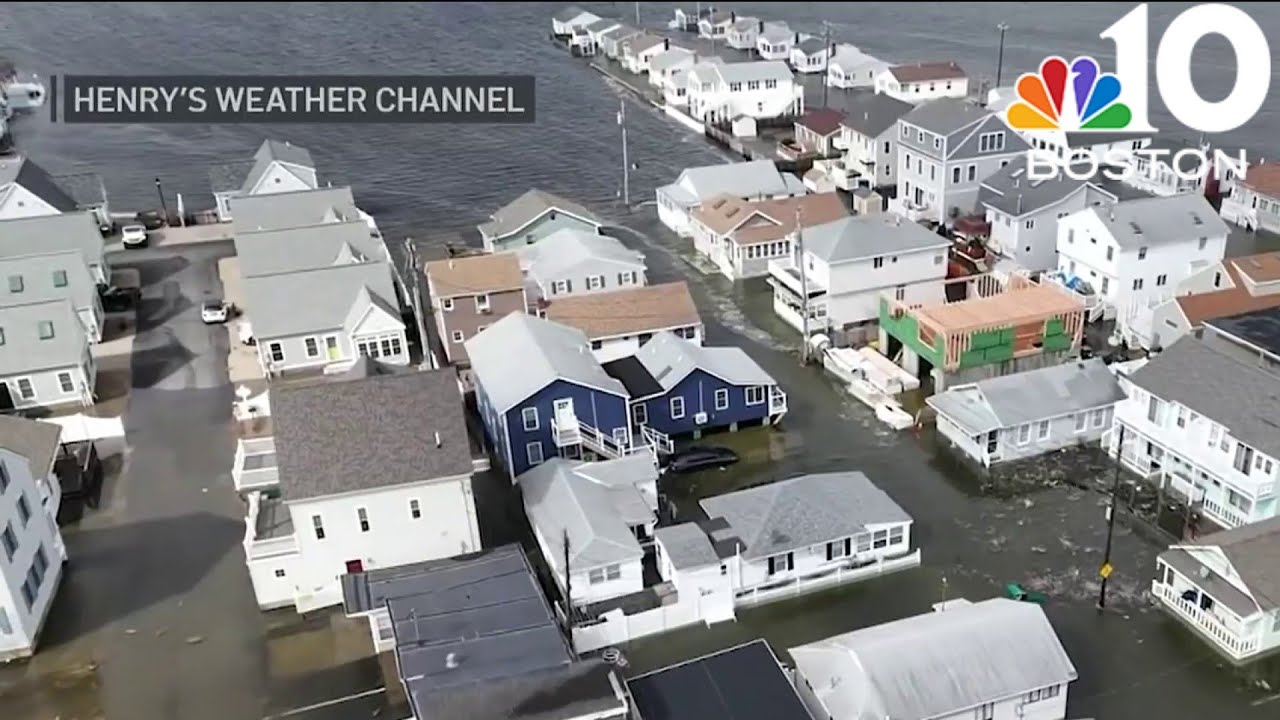 AERIAL VIDEO: Hampton Beach floods during high tide