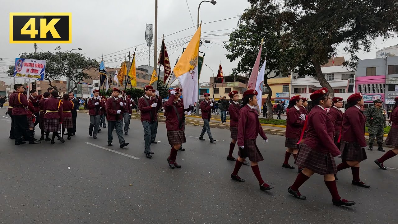【4K】DESFILE CIVICO ESCOLAR LOS OLIVOS #3 | LIMA PERÚ 2025