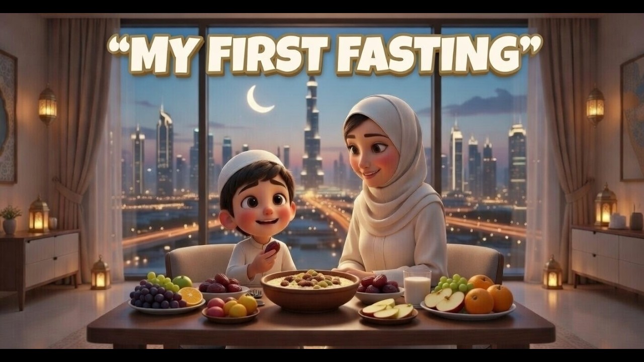 My First Fasting in Ramadan 🌙 Emotional Islamic Story for Kids | From Suhoor to Iftar |my first roza