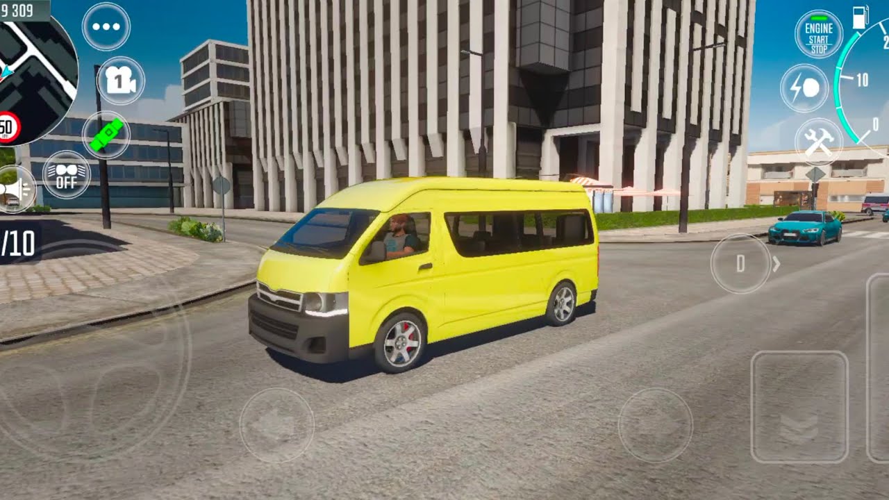 Toyota Van Drive Car Driving School Simulator Evo Gameplay 🎮 Green gaming yt 