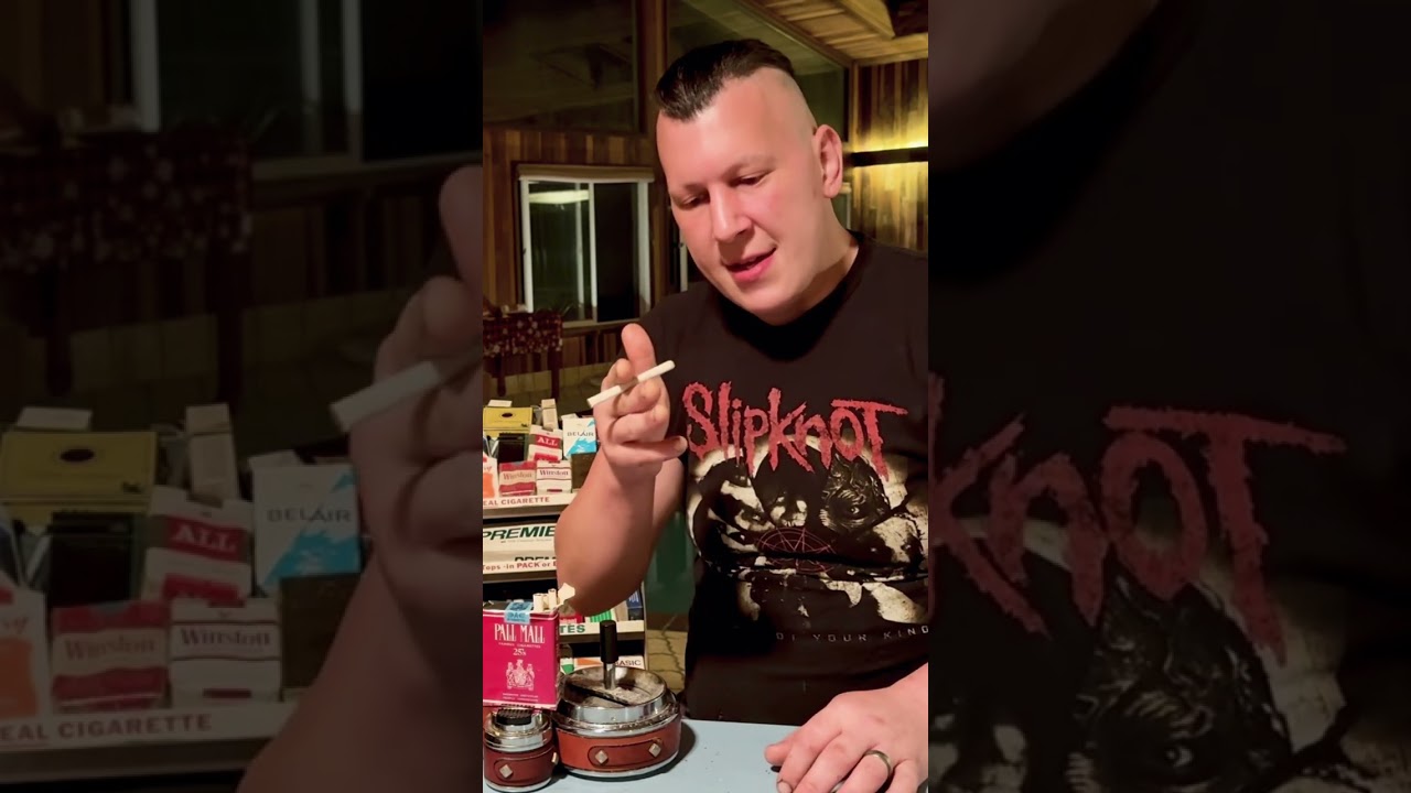 Firing up a 1980&rsquo;s rare sealed pack pall mall unfiltered cigarettes review #funny #youtube #shorts