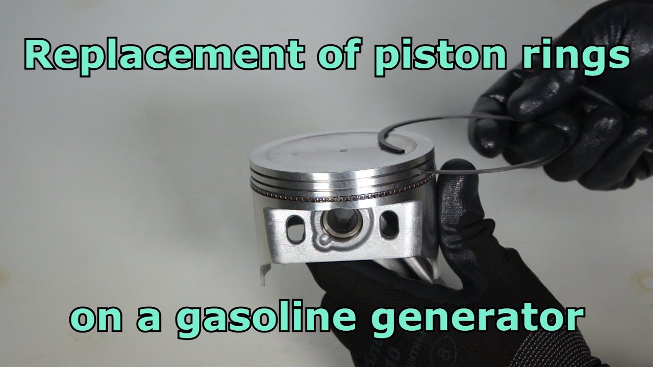 Replacement of piston rings on a gasoline generator