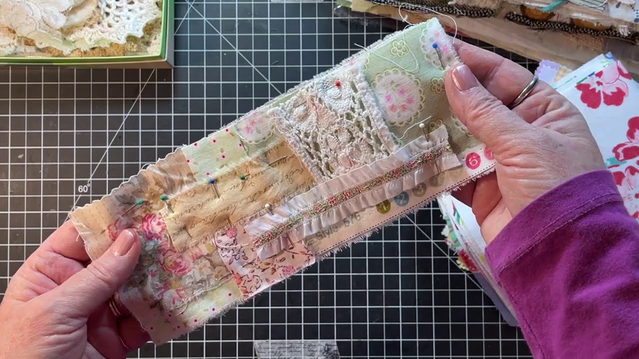 Scrappy Saturday! - Fabric Scrap Collage Slow Stitch Belly Bands!