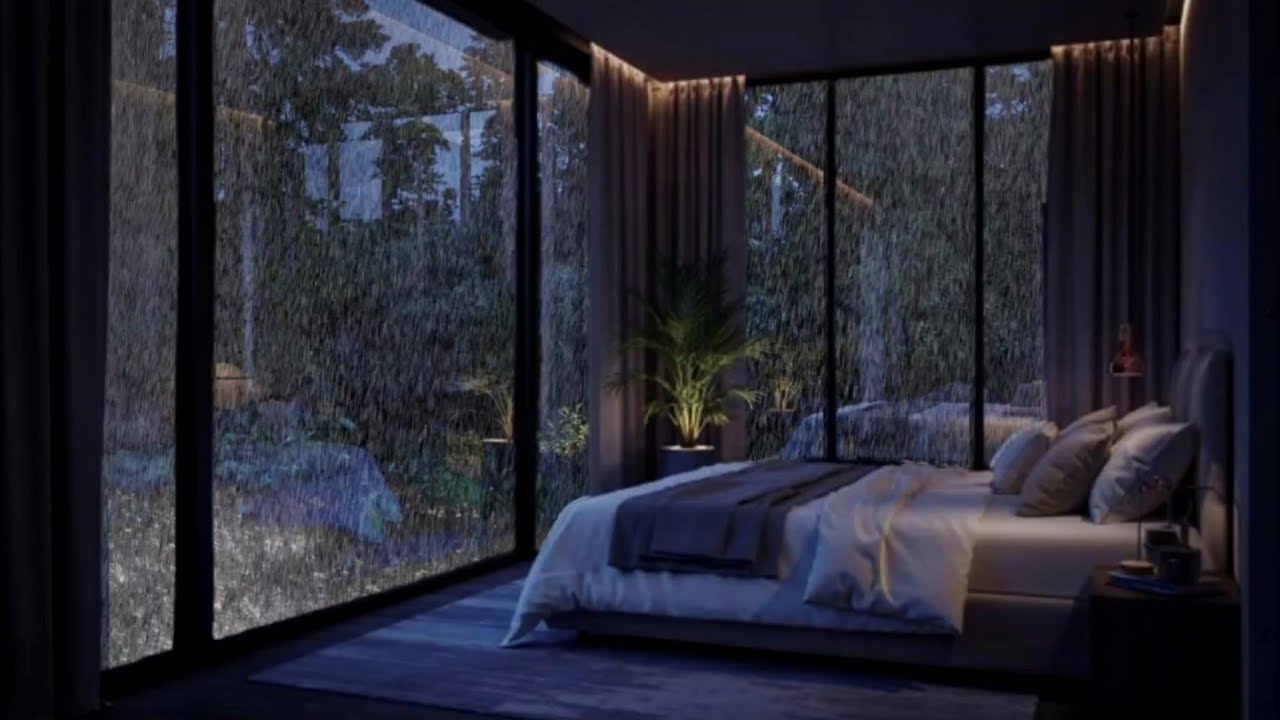 Rain Sounds for Sleeping - Heavy Rain & Thunder for Sleep Quickly, Calm the Mind, Improve Sleep