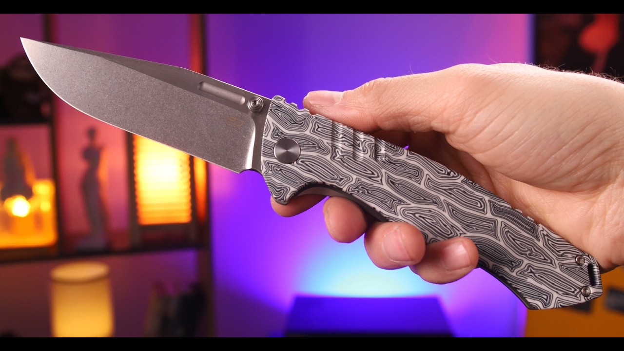 Нож Bestech Keen II Satin/Stonewash сталь S35VN рукоять Black-White G10/Gray Ti (BT2301C)