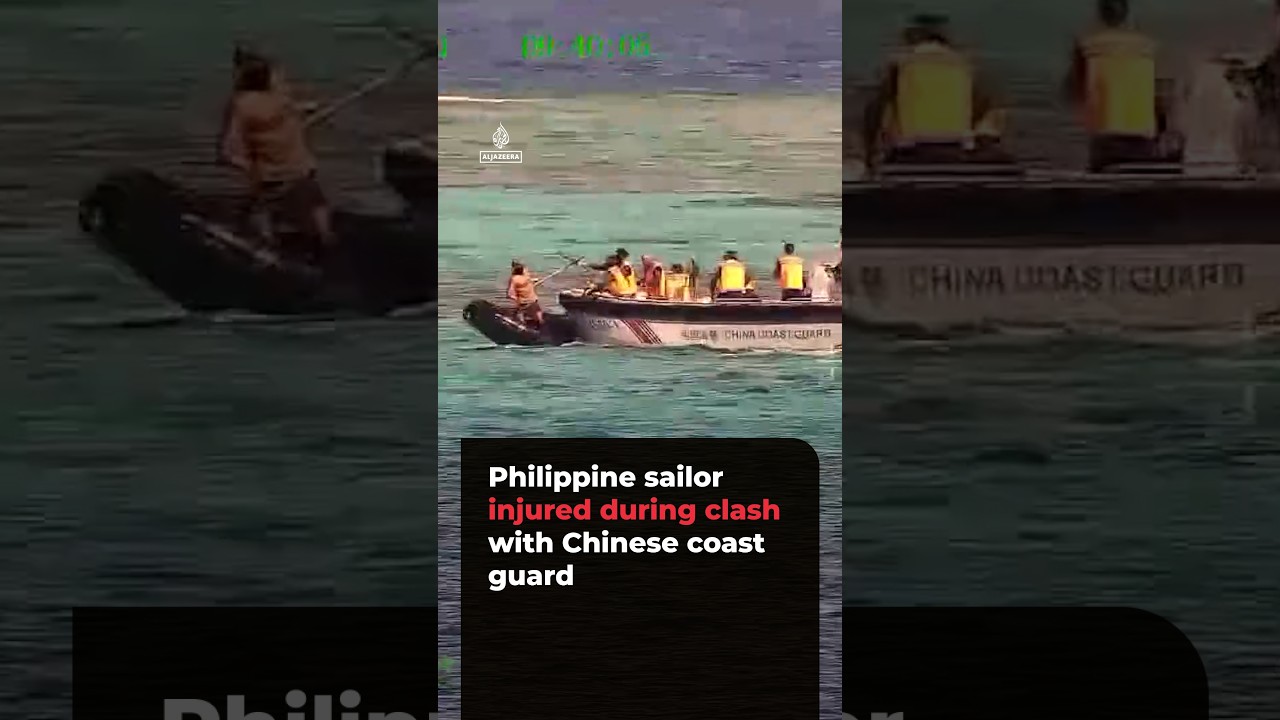 Philippine sailor injured during clash with Chinese coast guard