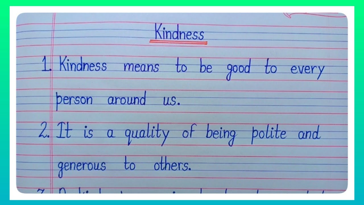 10 Lines Essay On Kindness l Essay On Kindness In English l Essay For World Kindness Day l Kindness