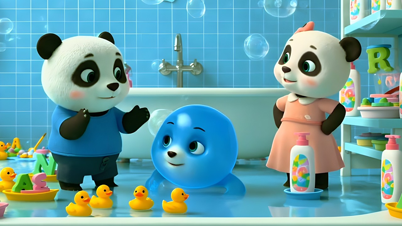 🐼 Водяной монстр обожает купаться! 💧 | Детеныш панды моется вместе | Детеныш панды
