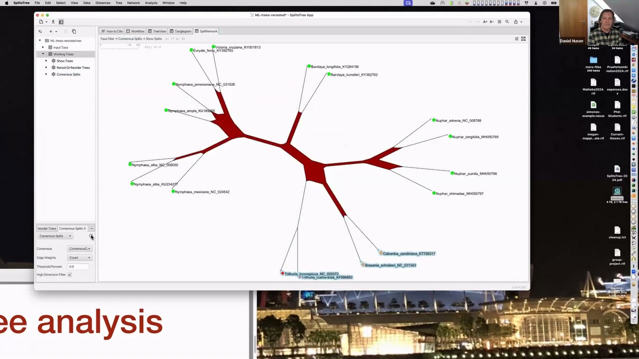 OLISSIPO Twin Seminar IV - Algorithms and software for phylogenetic analysis (Prof. Daniel Huson)