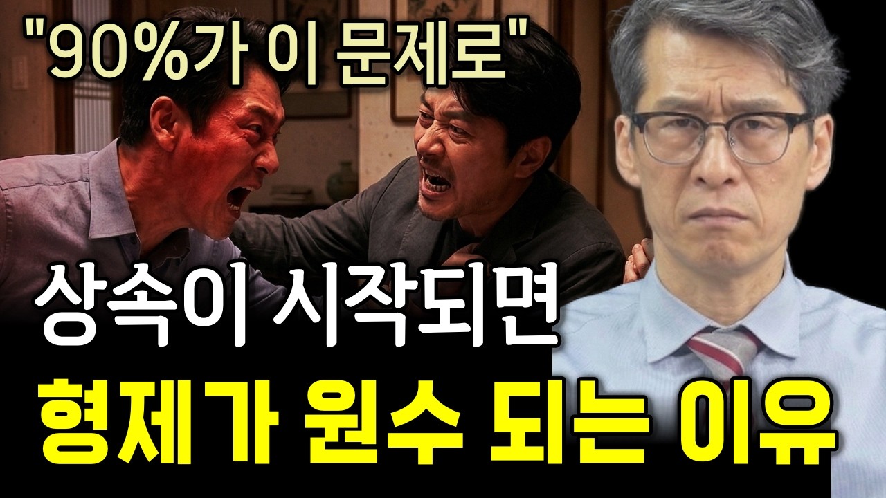 상속세 보다 무서운 가족 원수 되는 이유. 죽기 전에 해결하세요