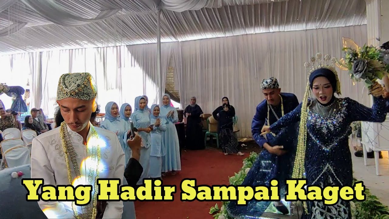 PENGANTIN WANITA TIBA TIBA BERLARI..!!  Suasana pernikahan Sunda di kampung Kubang || Pelosok Jabar
