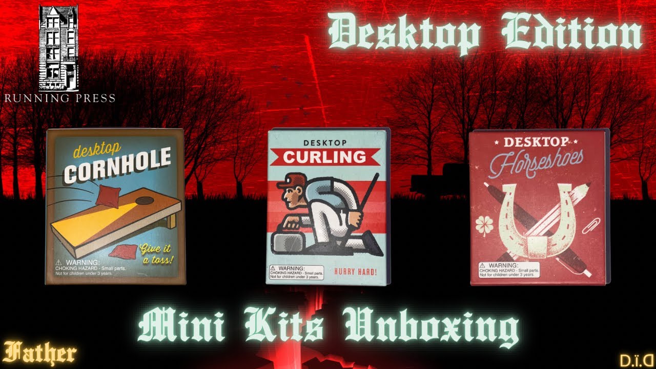 Running Press Mini Kits Unboxing #2: Desktop Edition #1 | Cornhole, Curling & Horseshoes