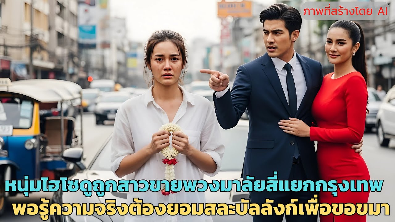 หนุ่มไฮโซดูถูกสาวขายพวงมาลัยสี่แยกกรุงเทพพอรู้ความจริงต้องยอมสละบัลลังก์เพื่อขอขมา | ละครคุณธรรม