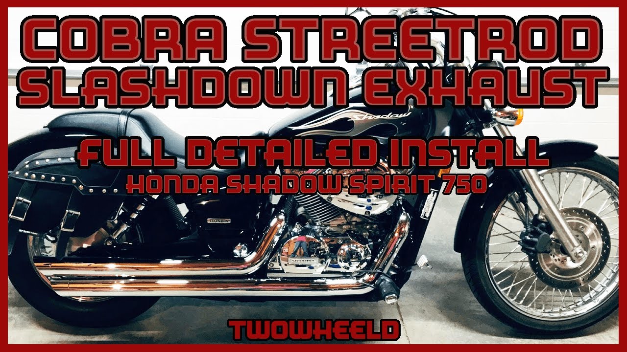 Cobra Streetrod Slashdown Exhaust Full Detailed Install | Honda Shadow Spirit 750 Cobra Exhaust DIY