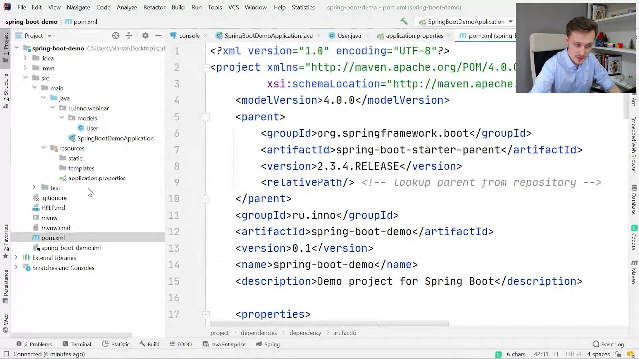 Клиент-серверное приложение на фреймворке Spring Boot — мастер-класс Университета Иннополис