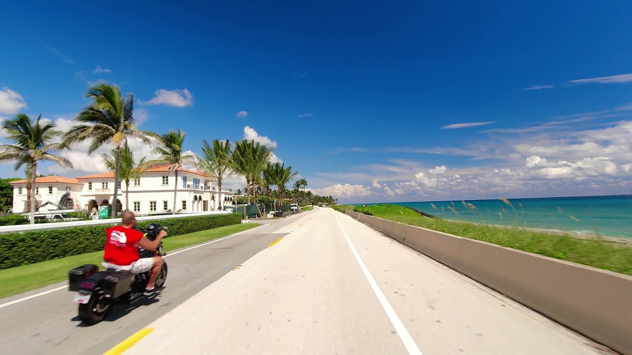 Scenic Driving from Around Delray Beach, Florida to Palm Beach Florida