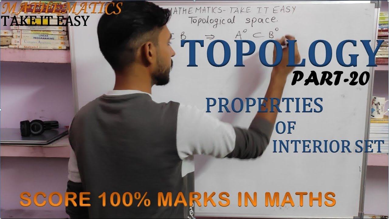 Topological space/ properties of interior of a set/ mathematics for M.A, M.sc by Vibhor tyagi.