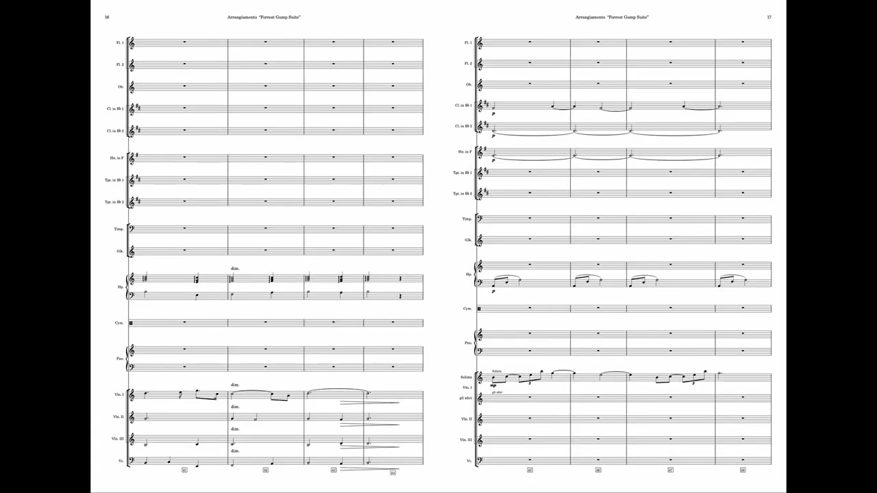 Arrangiamento “Forrest Gump Suite” di Alan Silvestri