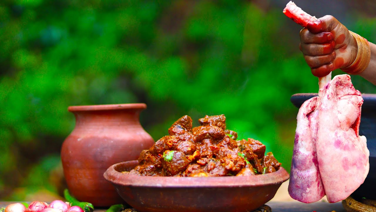 Traditional Goat lungs Recipe | पारंपरिक बकरी फेफड़े पकाने की विधि