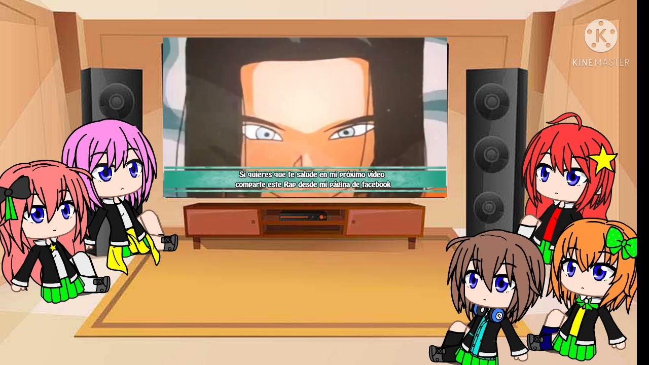 las quintillizas reaccionan al rap de Trunks del futuro y el rap de número 17
