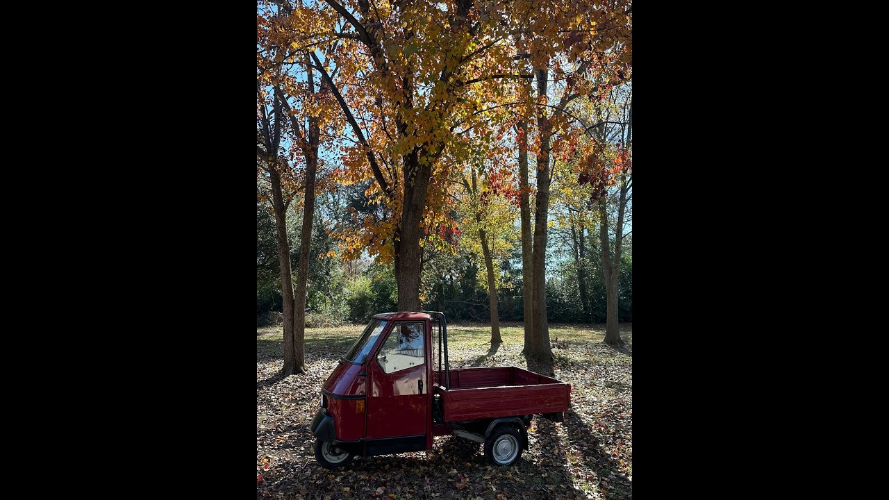 1995 Piaggio Ape 50 Three-Wheel Trike Truck Red 50cc 4 Speed For Sale Aiken, SC Car Cave USA
