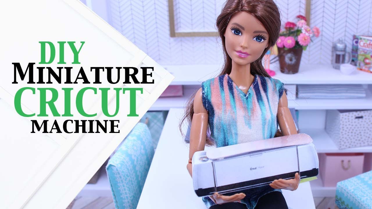 DIY - Miniature Cricut Machine & Tools for your Barbie Craft Room - Dollhouse Craft - 1:6 Scale