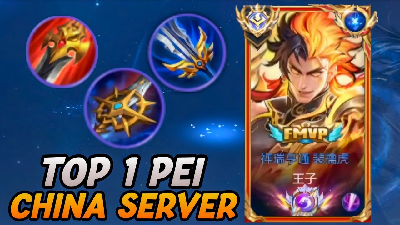 Honor of Kings China Pei - Top1 Pei Gameplay - Legends Ranked