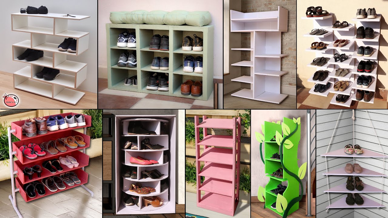 Simple Modern.. Shoe Rack Storage From Waste Cardboard - DiY Shoe Stand.. Organization Idead