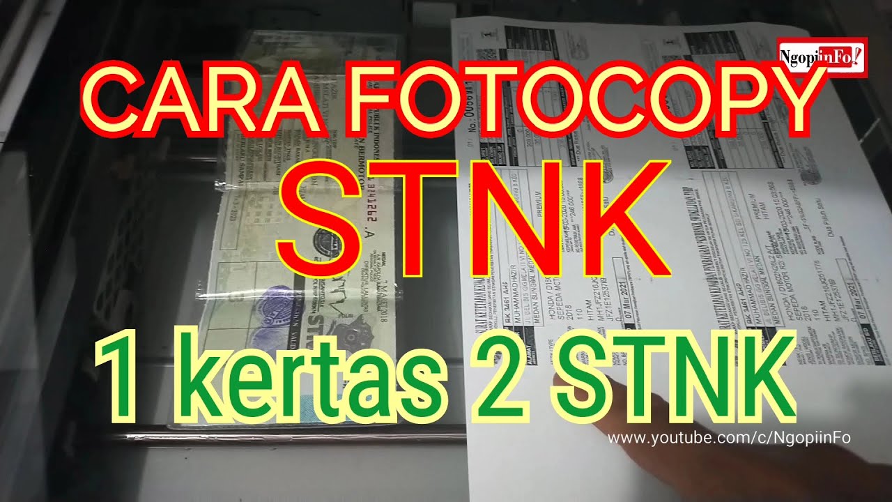 Cara Fotocopy STNK Mengunakan Repeat image 2 STNK dalam 1 Kertas
