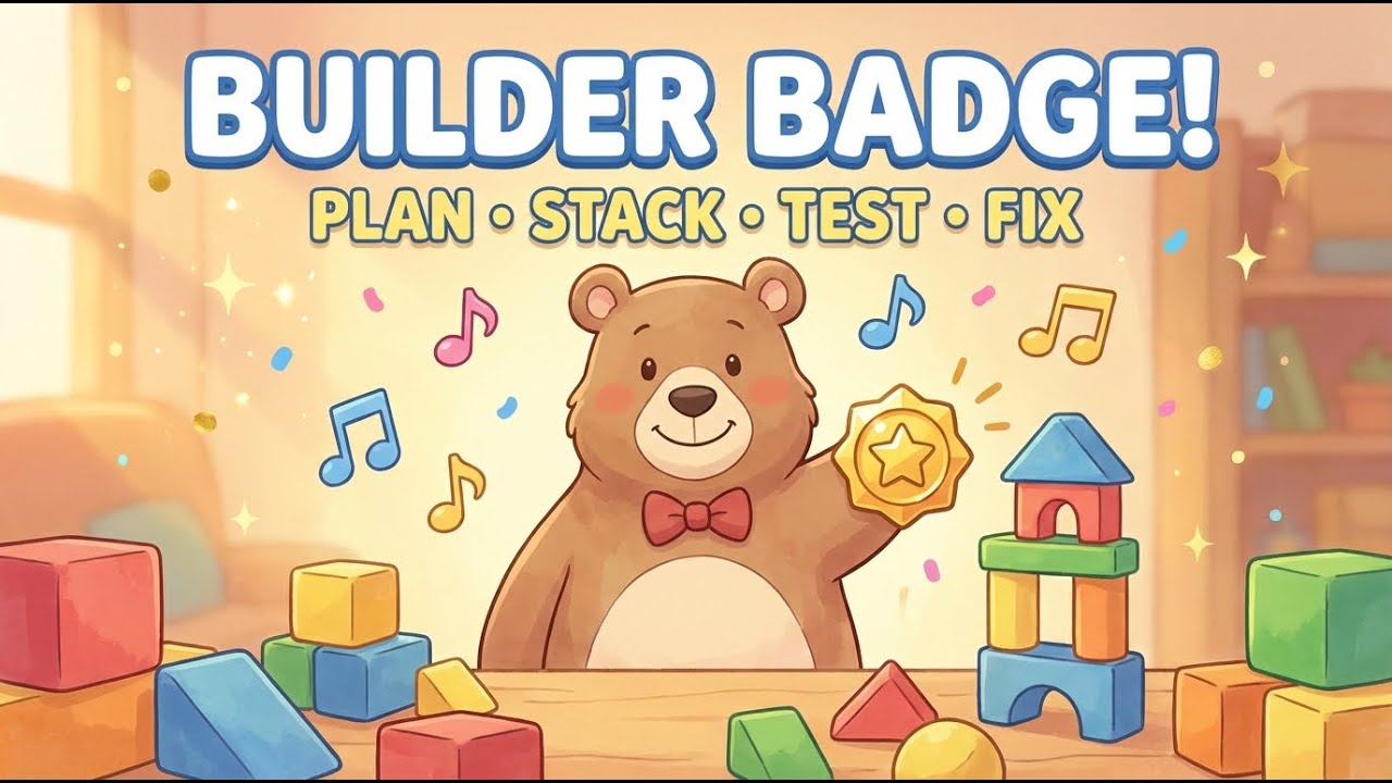 Bearington&rsquo;s Builder Badge 🏗️ | PLAN STACK TEST FIX | Kids Song (PopSoar)
