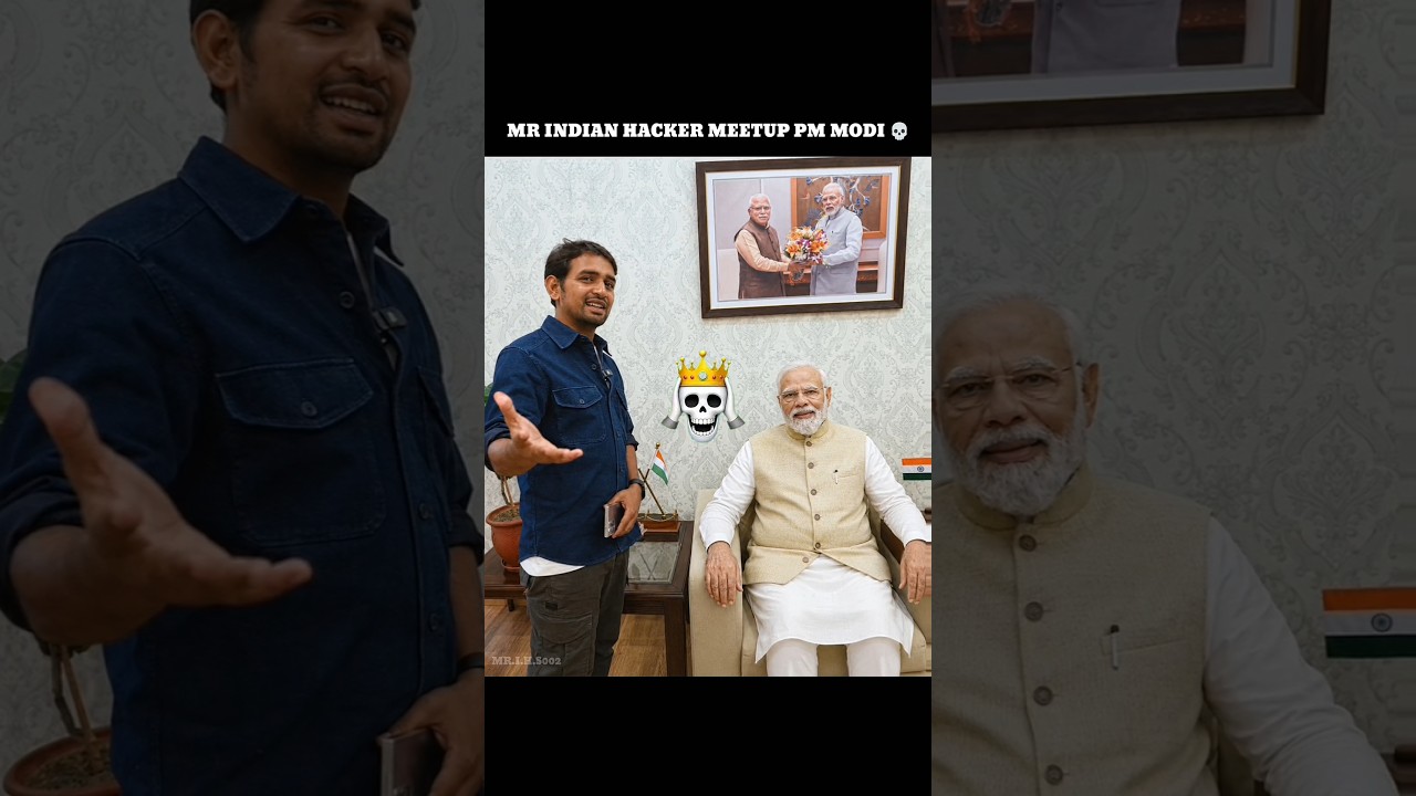 Mr Indian Hacker MeetUP PM Modi 💀 #shorts #shortsfeed #explore