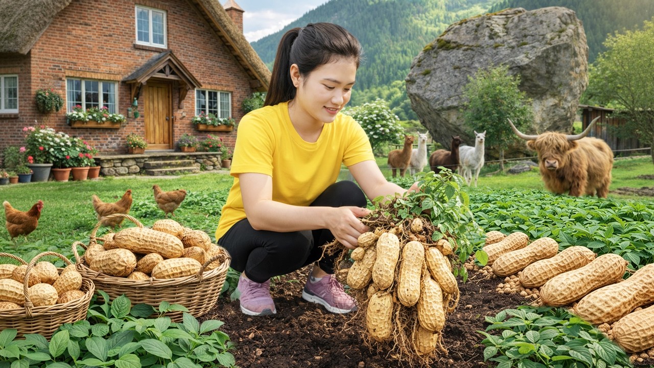 266 Days Harvesting 1000kg Peanuts and Selling at My Busy Country Market | Thuy Countryside