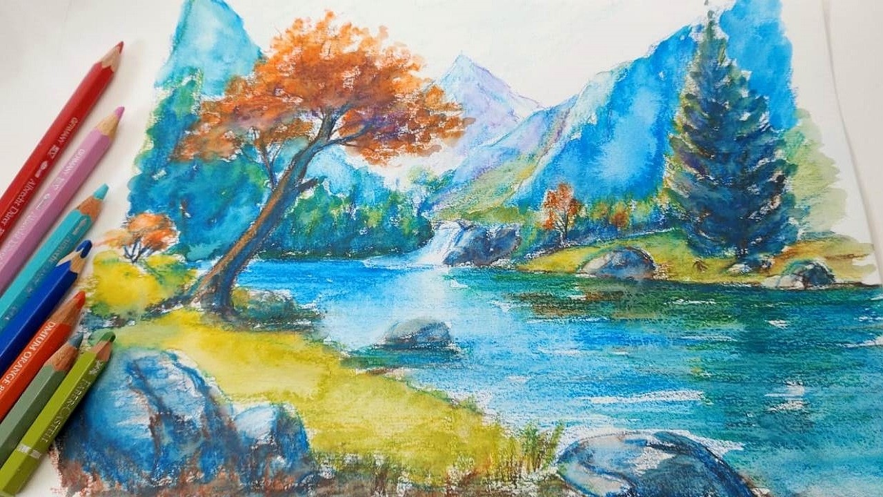 Uma EXPLOSÃO de CORES! A diferença de um bom LÁPIS de COR para pintar suas PAISAGENS!