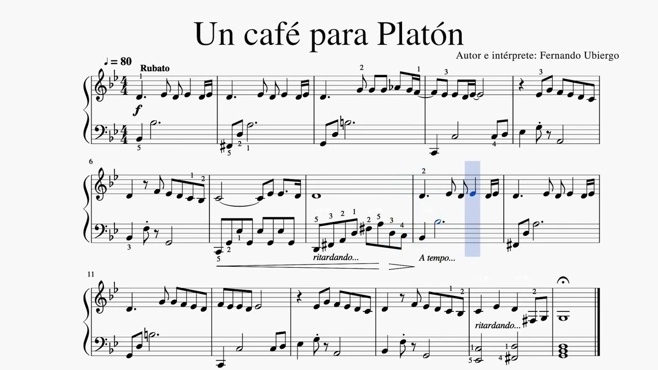 Un caf&eacute; para Plat&oacute;n - Ejercicio 60 - PiPoChi - Piano Popular Chileno