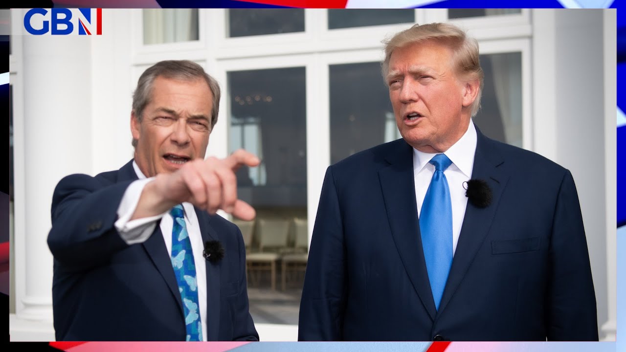 Donald Trump gives Nigel Farage a tour of his Turnberry hotel and golf course
