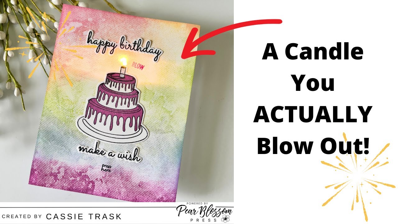 A Candle Light Birthday Card with Pear Blossom Press