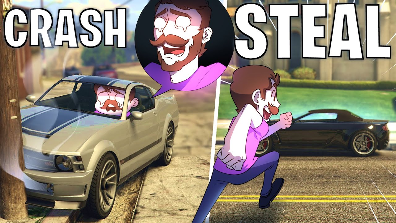 GTA 5 But If You Crash You Steal A New Car!