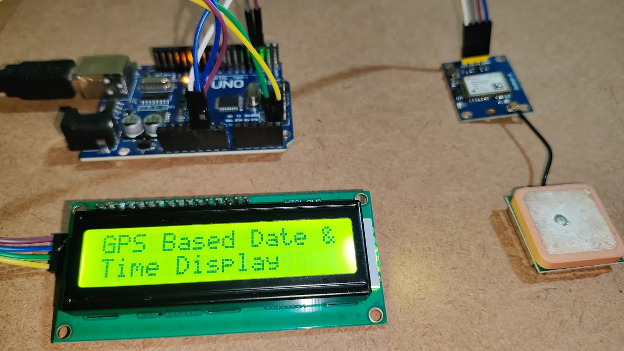 Arduino Uno GPS Date and Time Display Using I2C LCD | NEO-6M GPS Module Project 📶