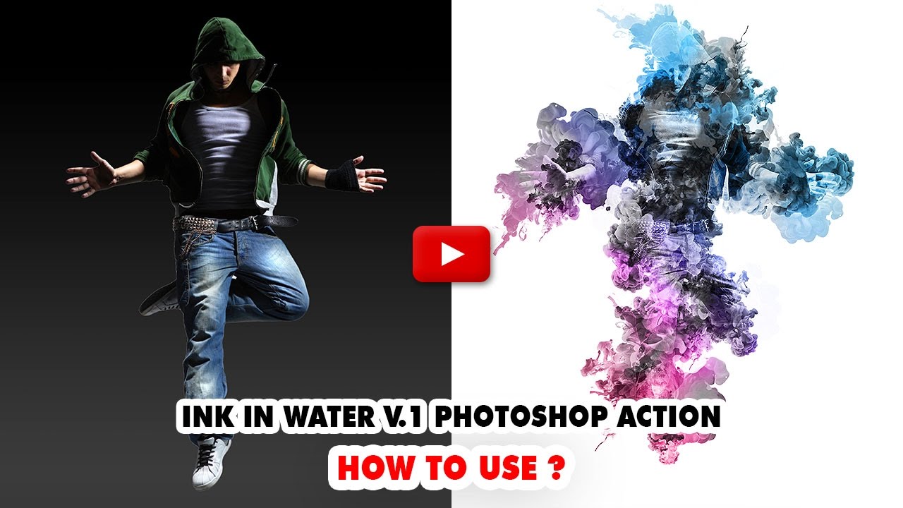Ink In Water V.1 Photoshop Action Video Tutorial | SmartestMind Photoshop Actions Sharp Designer