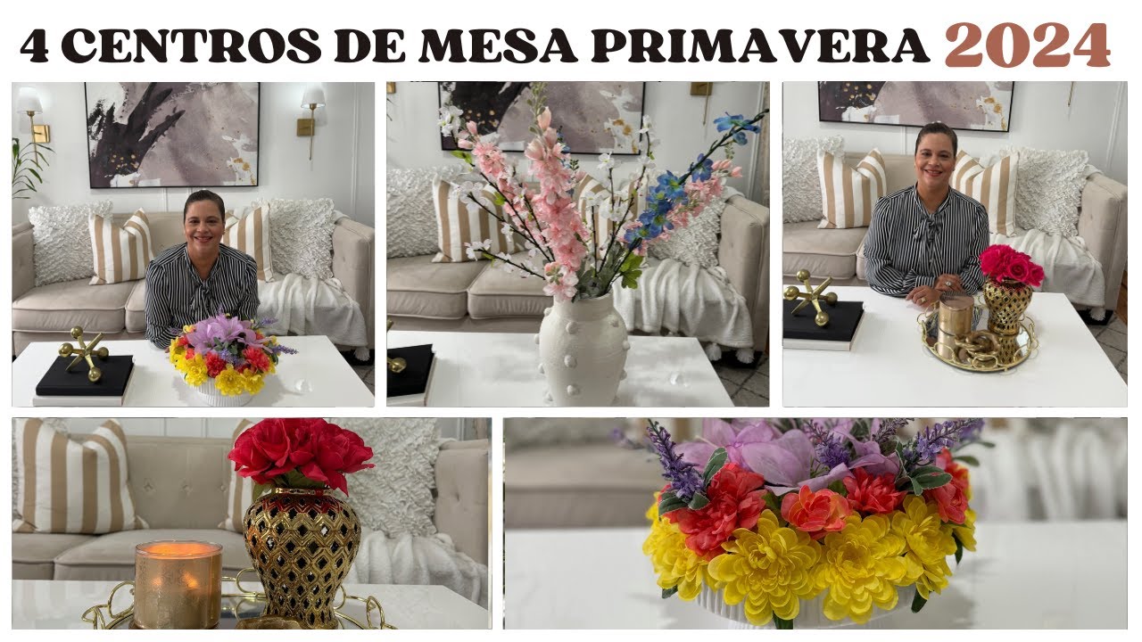 4 IDEAS PARA DECORAR EN PRIMAVERA 2024 / Centros de mesa para Primavera 2024 | PRIMAVERA 2024