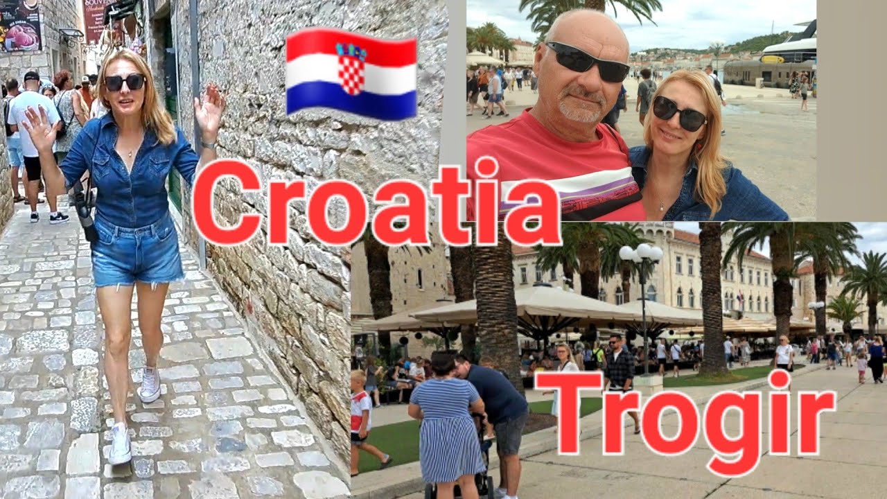 CHORVATSKO 🇭🇷 2025 - TROGIR TEN STOJI ZA TO 👍Koupě suvenýrů. Nizká teplota moře v srpnu👎