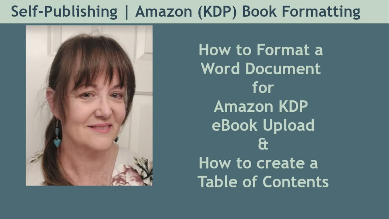 How to Format an eBook for Upload to KDP using Microsoft Word, including Table of Contents.