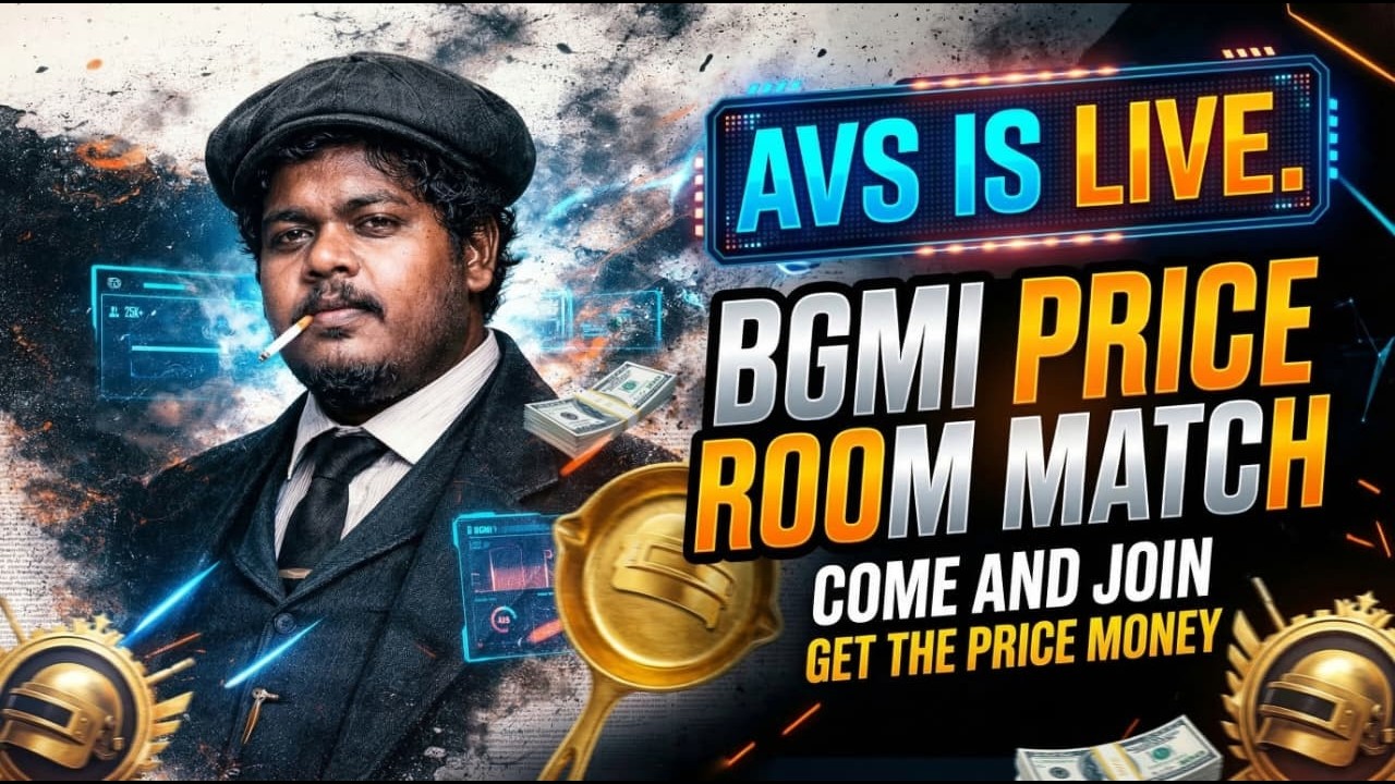AVS IS LIVE.BGMI PRICE ROOM MATCH COME AND JOIN GET THE PRICE MONEY